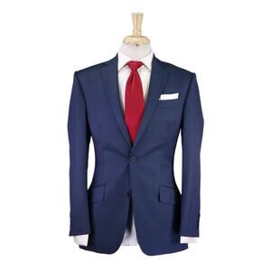 Richard James Savile Row Iridescent Blue Green 2-Btn Wool Slim Fit Suit 36R